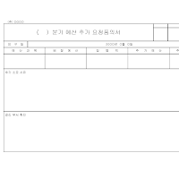 분기예산추가요청 분기예산추가요청